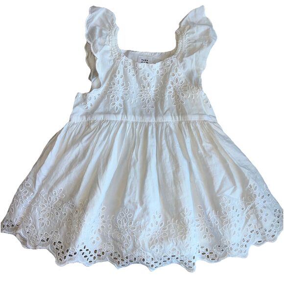 Gap Baby Girl 4 Piece Lot 3-6, 6-12, 12-18 Months Eyelet Dress, Tees, Sweater.‎ - Picture 2 of 16